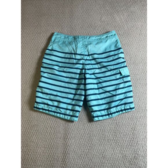 Old Navy Men’s Swim Trunks Blue Striped‎ Board Shorts Size Medium - Picture 2 of 5